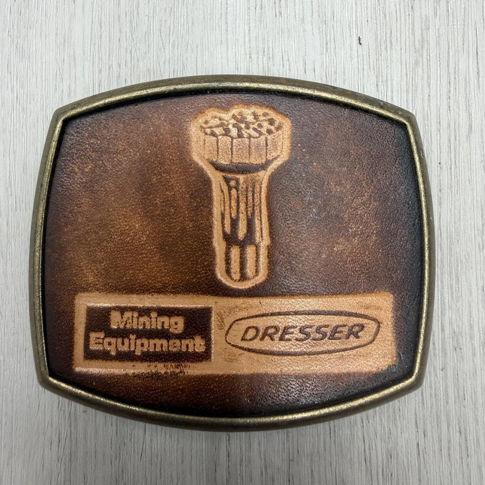 Marion Dresser Power Shovel Steam Dragline  Mining 80s Belt Buckle Peoria